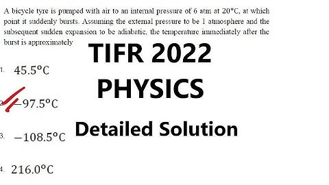 TIFR 2022 physics solutions (Thermal physics)