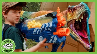 Dinosaur Box Fort Challenge & Escape! | TRex Ranch Dinosaur Videos for Kids