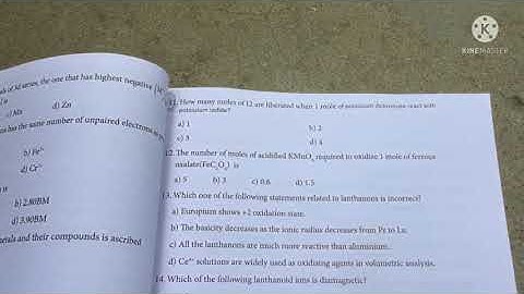Reduced syllabus for chemistry unit-4 Transition and Inner Transition Elements