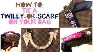 How to use twillies wrap your bag handle#fashion #twilly #scarf #scarv