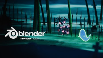 Bats & Ghost I A Blender Timelapse Tutorial