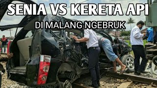 KECELAKAAN KERETA API VS SENIA DI MALANG NGEBRUK