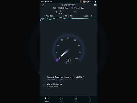 MTNL 3G Network Speedtest in Mumbai Circle using Bsnl SIM card of Maharashtra Circle