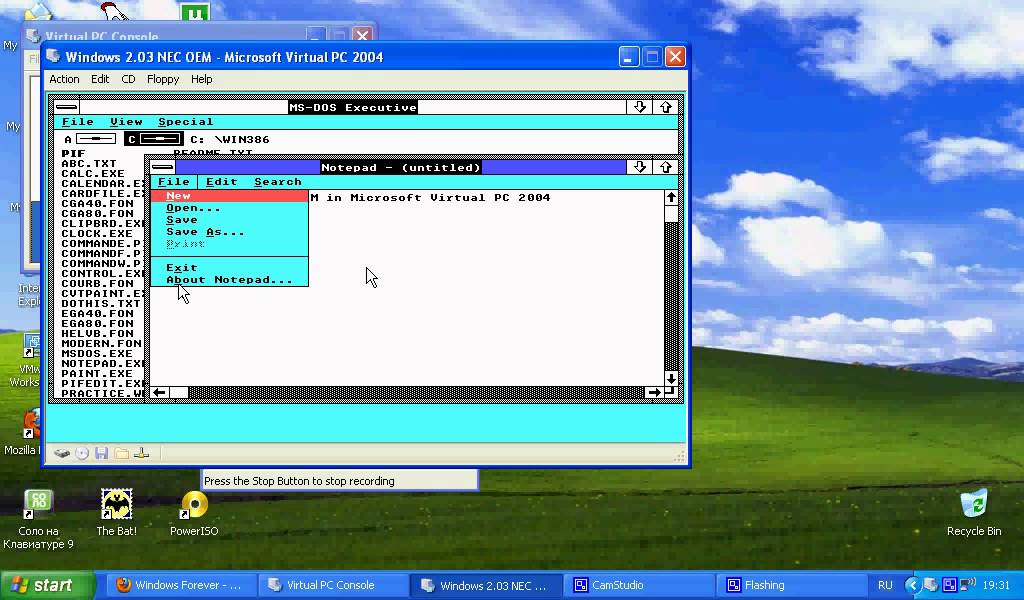 Windows 2 03 Nec Oem In Microsoft Virtual Pc 04 Youtube