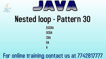 Pattern program in java in hindi | Pattern of alphabets