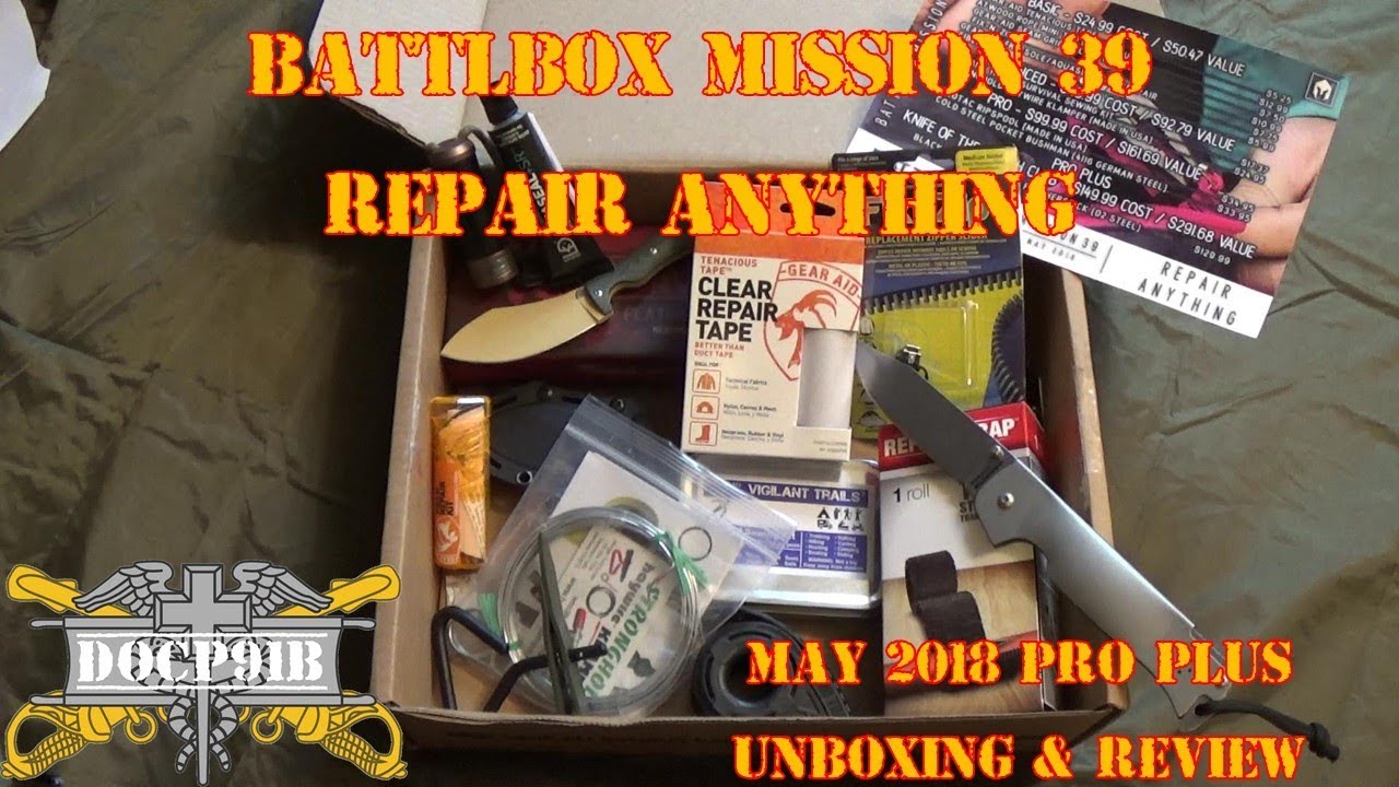 Battlbox (Battle Box) Mission 39 Repair Anything - May 2018 - Pro Plus ...