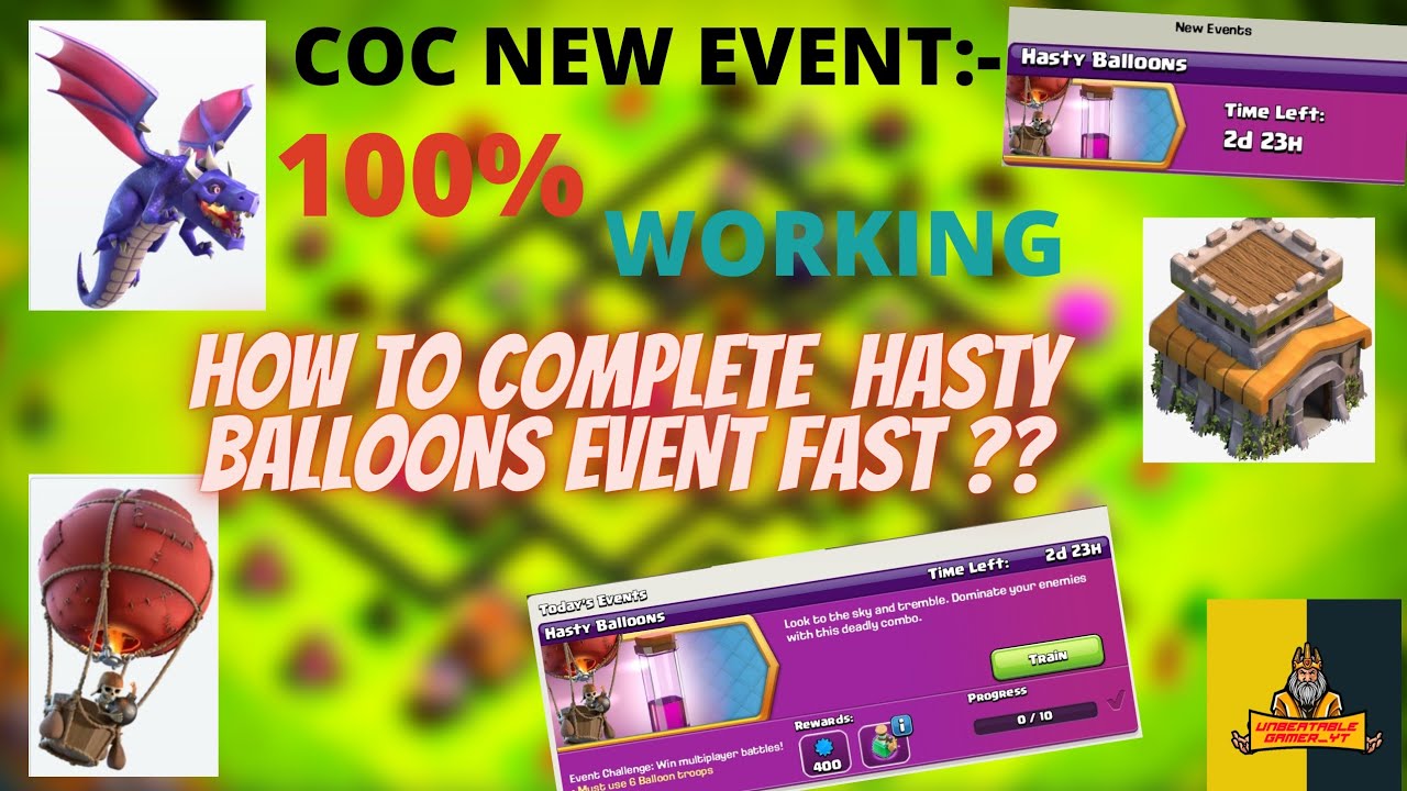 HOW TO COMPLETE NEW EVENT:- HASTY BALLOONS FAST ??||TH 8 COC||