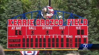 Baseball field at Miller Park dedicated to fallen police officer Kerrie Orozco