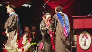 80-year-old graduates from San Diego State University