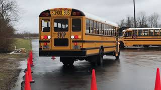 School Bus Class B CDL skills: drivers side parallel parking