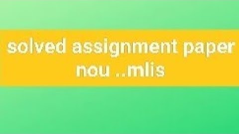 nou...solved assignment 2022