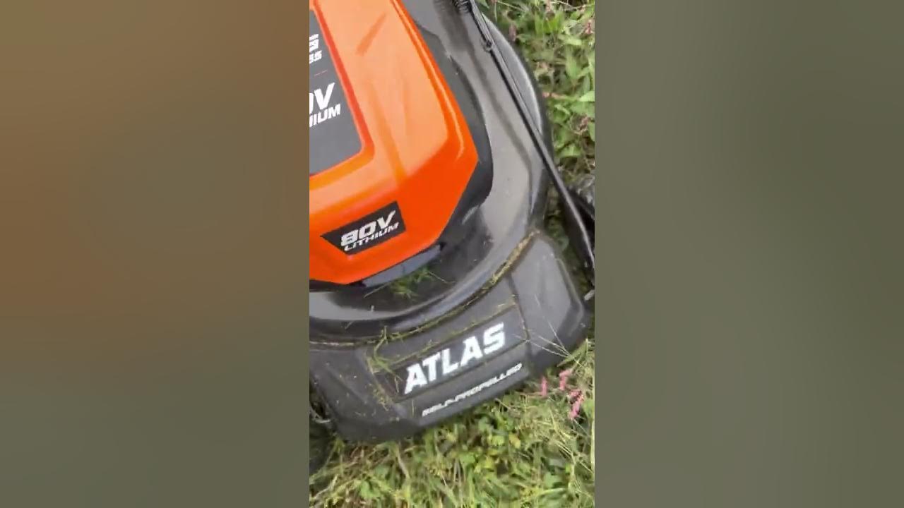 Harbor Freight Atlas mower quick test YouTube