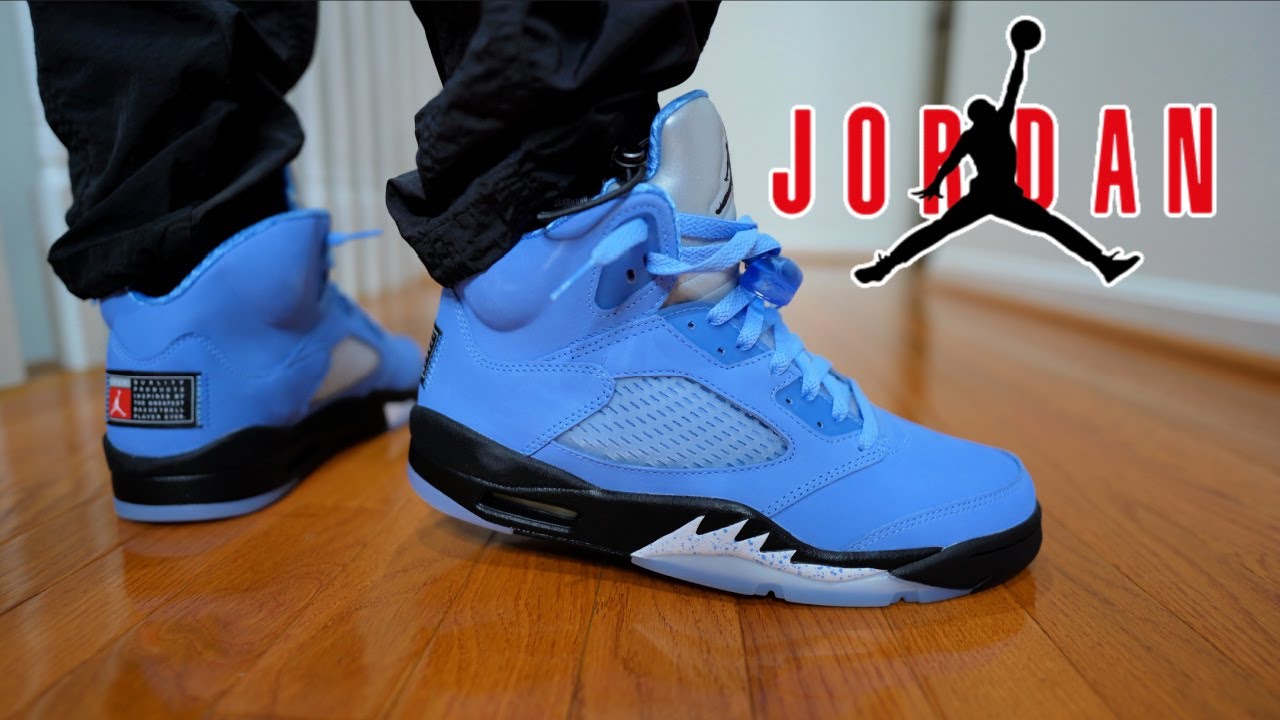 JORDAN 5 UNC UNIVERSITY BLUE REVIEW & ON FEET (WORTH BUYING ??) 