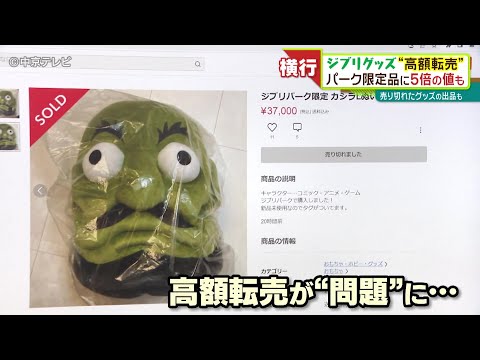 ジブリグッズ“高額転売”  パーク限定品に５倍の値も 売り切れたグッズの出品も