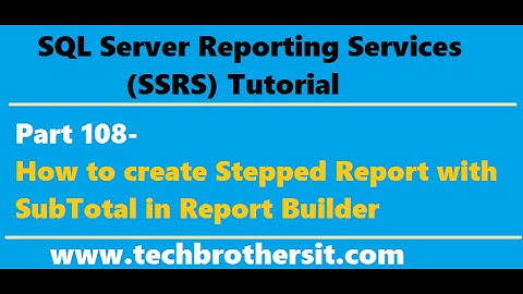 SSRS Tutorial Part 108-How to create Stepped Report with SubTotal in Report Builder