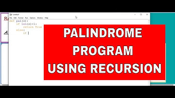 PYTHON PROGRAM 14: PALINDROME USING RECURSION|PALINDROME USING RECURSIVE FUNCTION