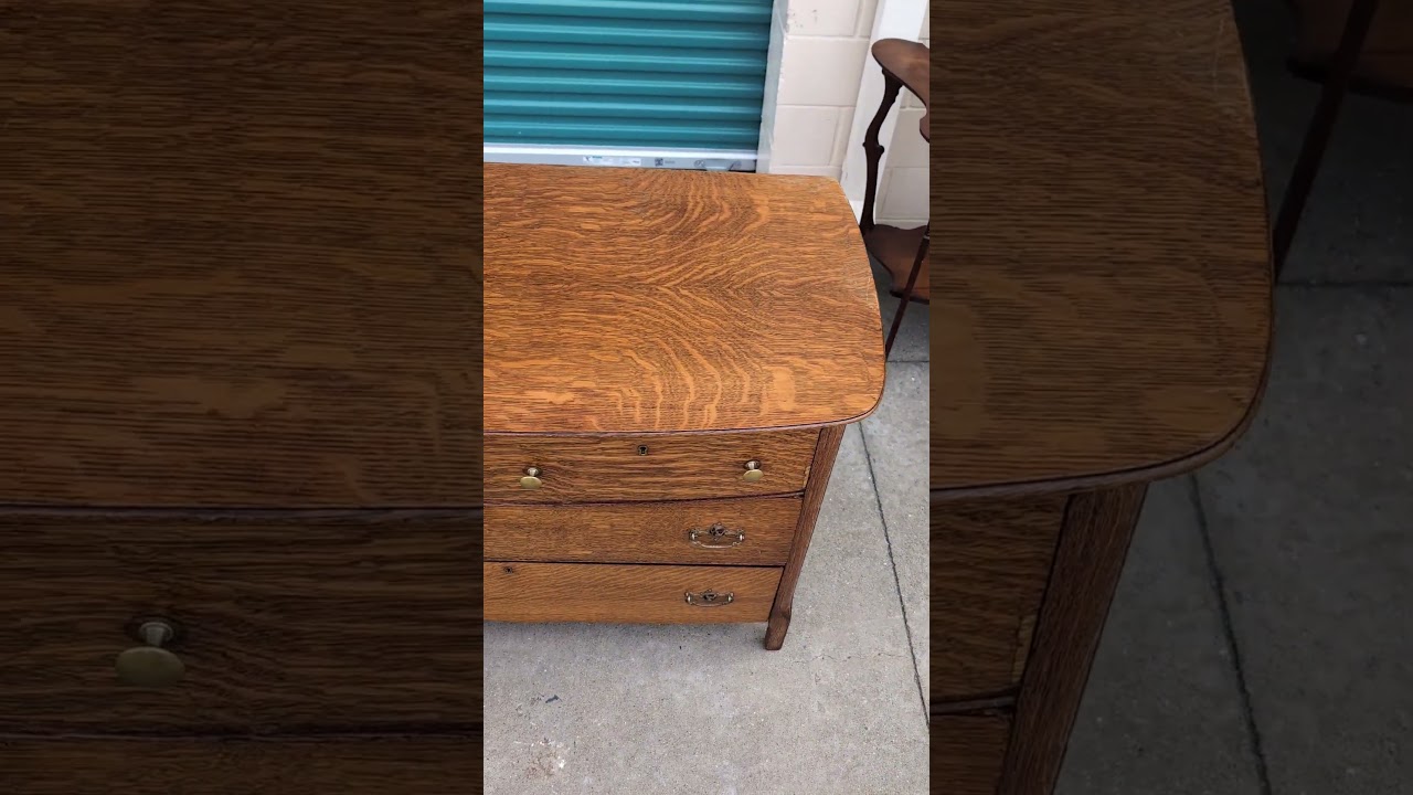 Vintage oak 4 drawer dresser $225