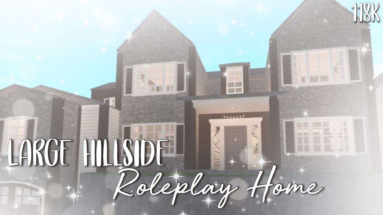 Roblox Bloxburg Large Hillside Roleplay Home 118k Youtube - roblox bloxburg large aesthetic roleplay home