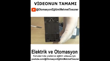 Siemens Sirius Motor Koruma Salteri Kontak Blogu ve Açtirma Bobini Montaj ve Testi 3RV