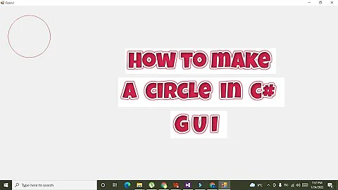 how to make a circle on c# GUI | how to draw a circle in c# GUI | circle in c#