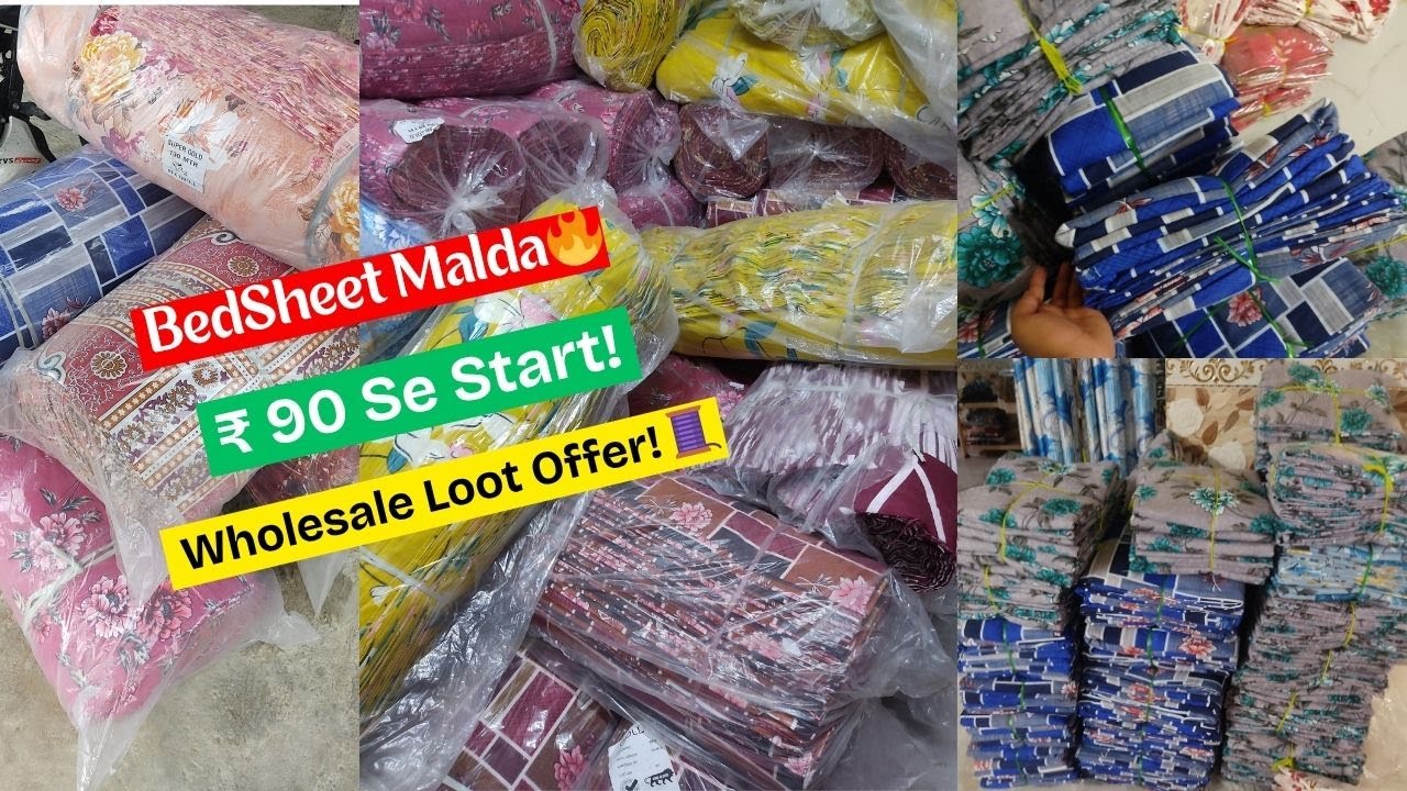 Kolkata Bed Wholesale Market 🛏️ | Bedsheet ₹90 Only Factory Rate | Soft Bed Bedsheet Wholesale