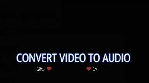 How to convert video to audio by format factory....
