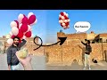 Balloons k sath chuza ura diya