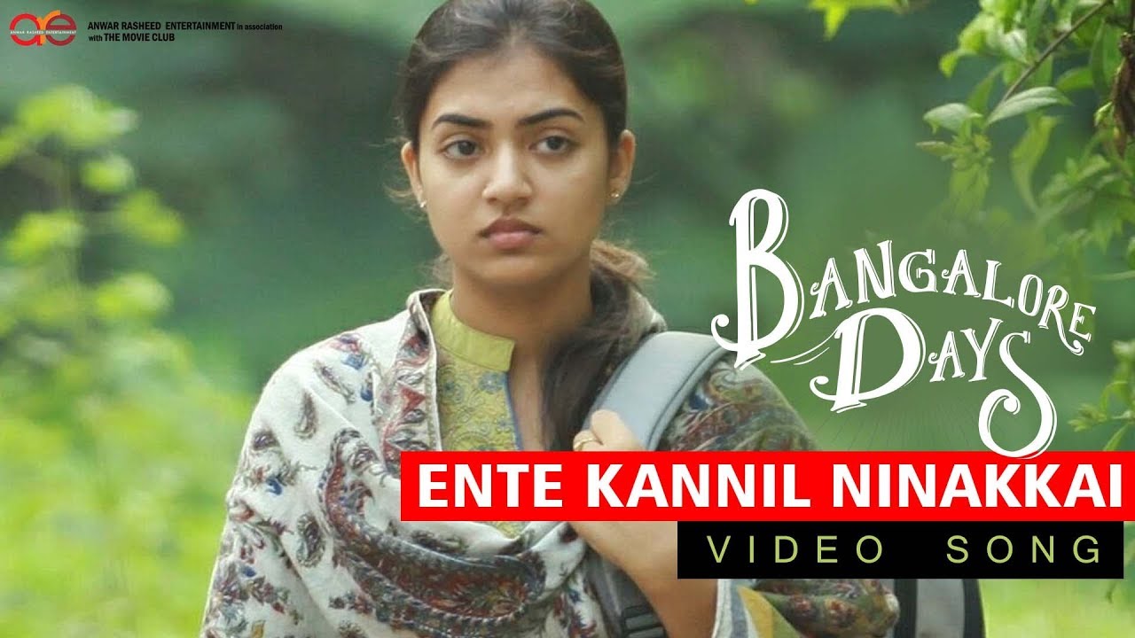 Ente kannil ninakkai | Video Song | Bangalore Days - YouTube