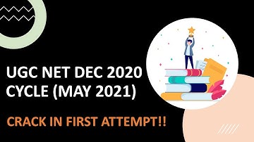 UGC NET DEC 2020 CYCLE (MAY 2021) -- CLEAR IN FIRST ATTEMPT WITH THIS APPROACH!
