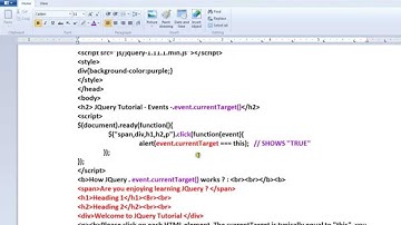 EVENT CURRENTTARGET IN JQUERY   DEMO