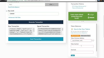 How to check JOY balance using MyEtherWallet