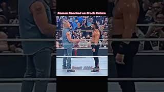 Roman Reigns Shocked ? on Brock Lesnar Return |  shorts subscribe viral video ⚡? @WWE