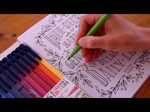 GEFLÜSTERTES AUSMALEN MIT DEM "HAPPINESS PROJECT" (COLORING/ PAINTING) 🎨 ASMR (GERMAN/ DEUTSCH)