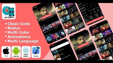 OTT Platform - Live TV & Movies App | Web Series App | Video Streaming React Native iOS/Android App