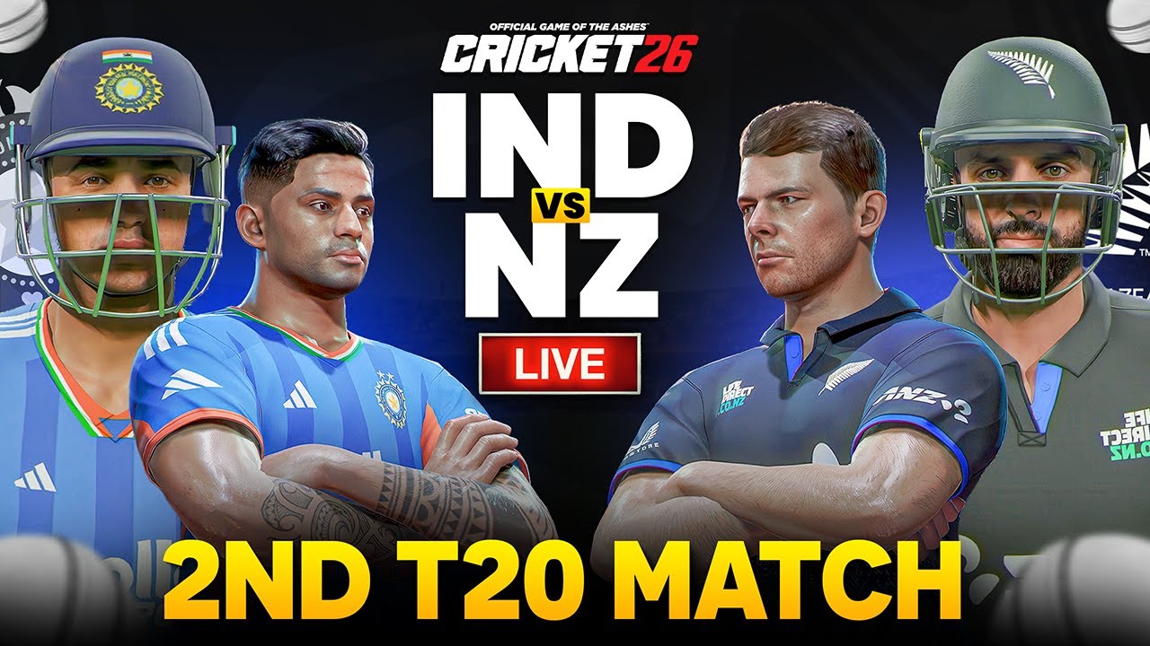 India vs New Zealand - 2nd T20 Match - Cricket 26 Live The Gaming Bunny ...