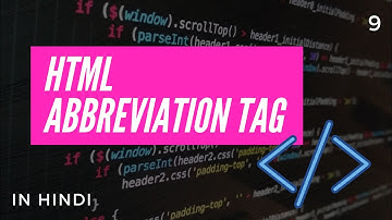 Abbr tag in HTML in Hindi | HTML tutorial
