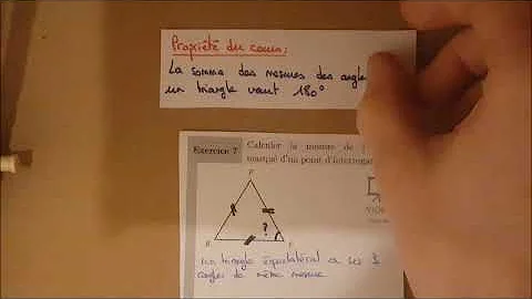 Quelle est la mesure des angles d'un triangle équilatéral ?