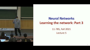 Lecture 5: Neural Networks: Learning the network: Part 3