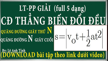 Tìm quãng đường vật đi được trong giây cuối, trong giây thứ n, quãng đường trong n giây cuối