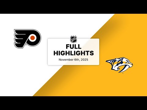 NHL Highlights | Flyers vs. Predators | November 06, 2025