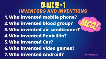 TRY TO GUESS CHALLENGE | Quiz-1 #generalknowledge #circleofgenius #inventions #inventors #challenge
