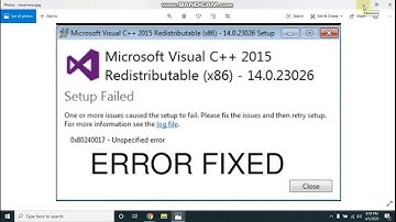Error 0x80240017 Microsoft Visual C++ 2015 Redistributable Fix!