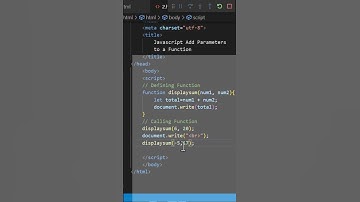 JavaScript add parameters to a function | #shorts #tutorial #javascript #programming#webdevelopment