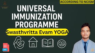 Universal immunization Program | immunization Programme | Swasthvritta | #bams 