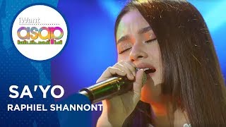 Raphiel Shannon - Sa'yo | iWant ASAP Highlights