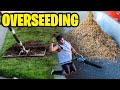 OVERSEEDING the front lawn! Spring overseed is in the books my dudes! 😊🤙🏾