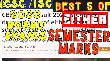 ICSE/ISC Latest Marks Awarding 2022- Great Demands in ICSE/ISC 2022 Semester-2 Copy Checking