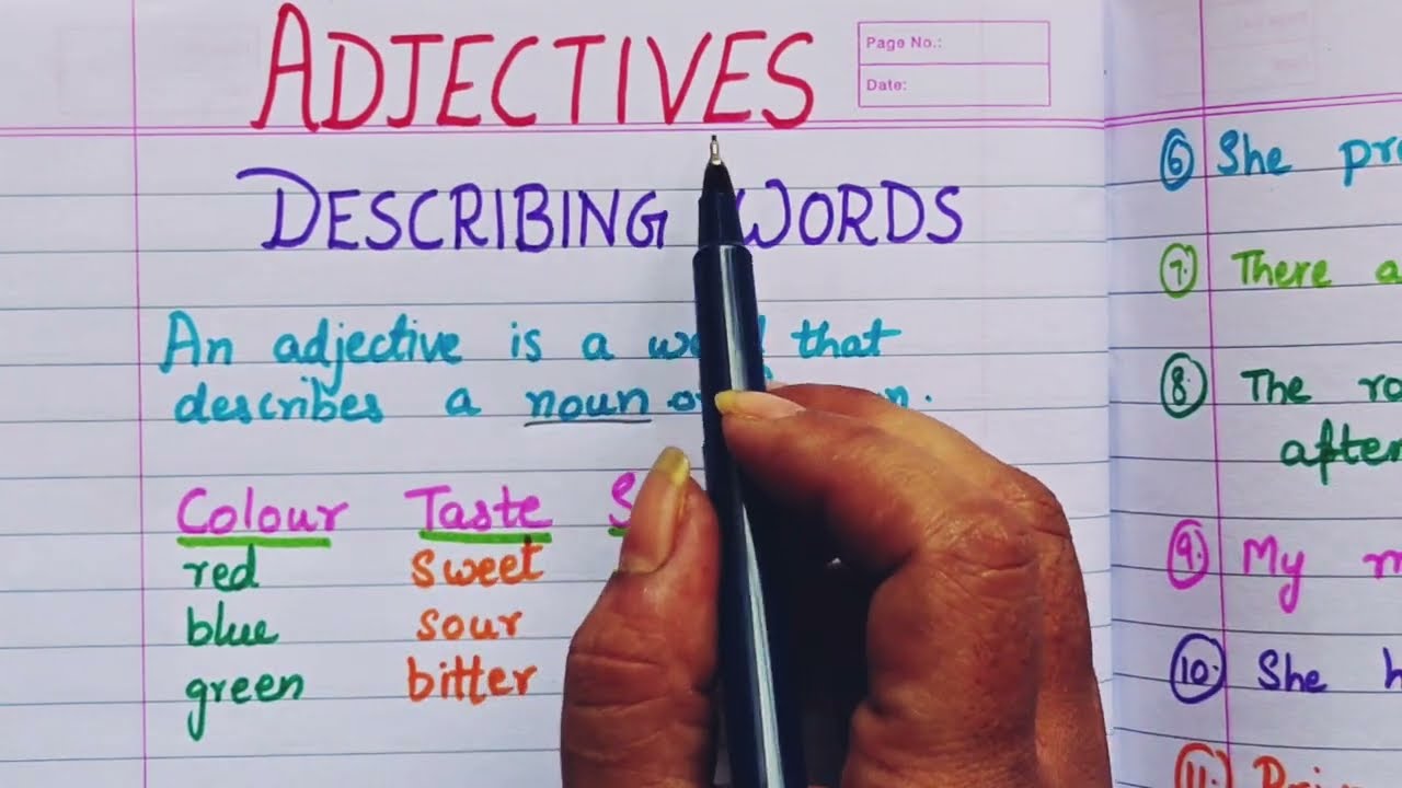 What Are Describing Words Examples