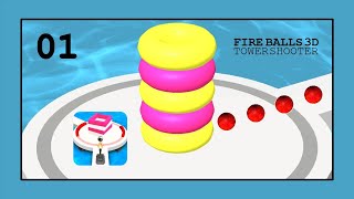 Fire Balls 3D - Tower Shooter | Gameplay Ep.01 | Level 1-24 screenshot 4