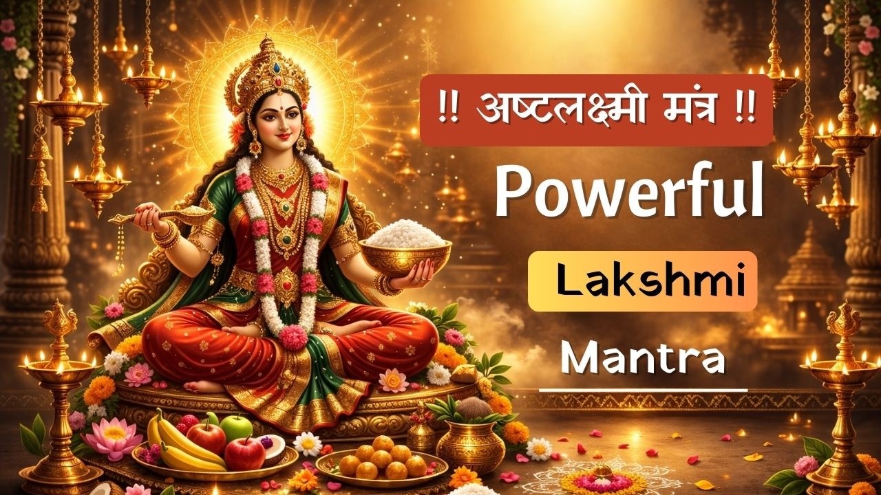 अष्टलक्ष्मी मंत्र | 8 Lakshmi Mantra for Wealth, Success & Prosperity | Om Lakshmi Namah